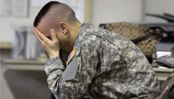 soldier with mental health veteran mental health image